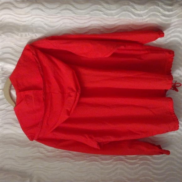 Vintage Sport Accent 80s 90s Hot Pink Petite M Hoodie Windbreaker Pullon Spring - Picture 10 of 11